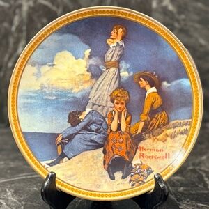 NORMAN ROCKWELL’S Rediscovered Women Collection “Waiting on the Shore” Plate
